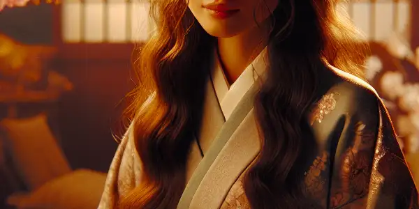 A serene, intimate scene featuring an alluring older sister in a cozy, traditional Japanese room.