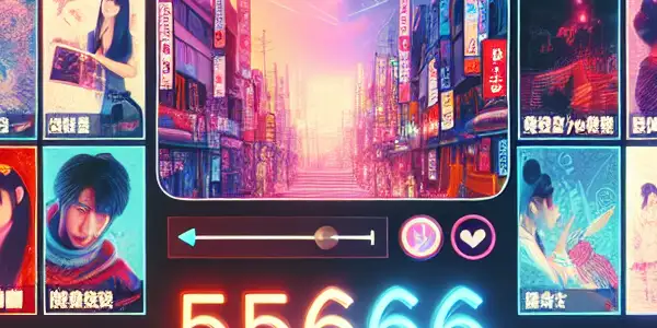 A modern digital platform interface for adult entertainment featuring colorful thumbnails and a vibrant, inviting atmosphere.